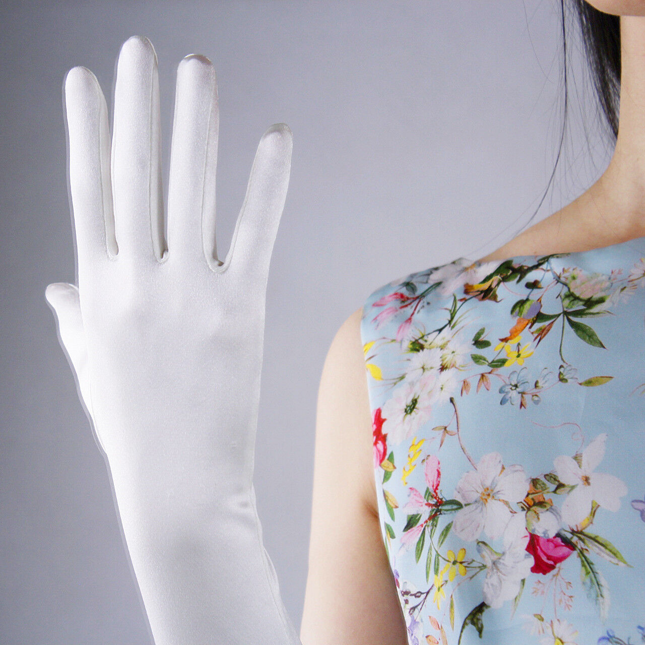 Stretch Satin Silk Gloves Opera Evening Long Short Wedding Bridal Ivory White