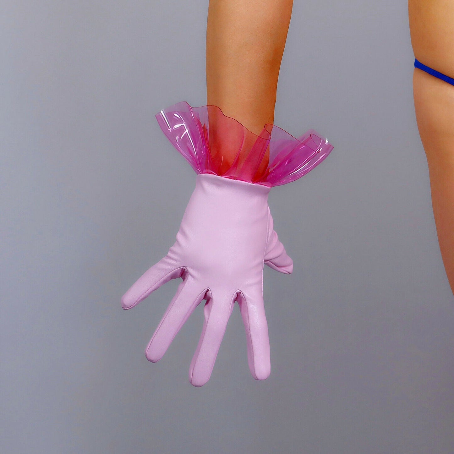 CLEAR GLOVES short pink