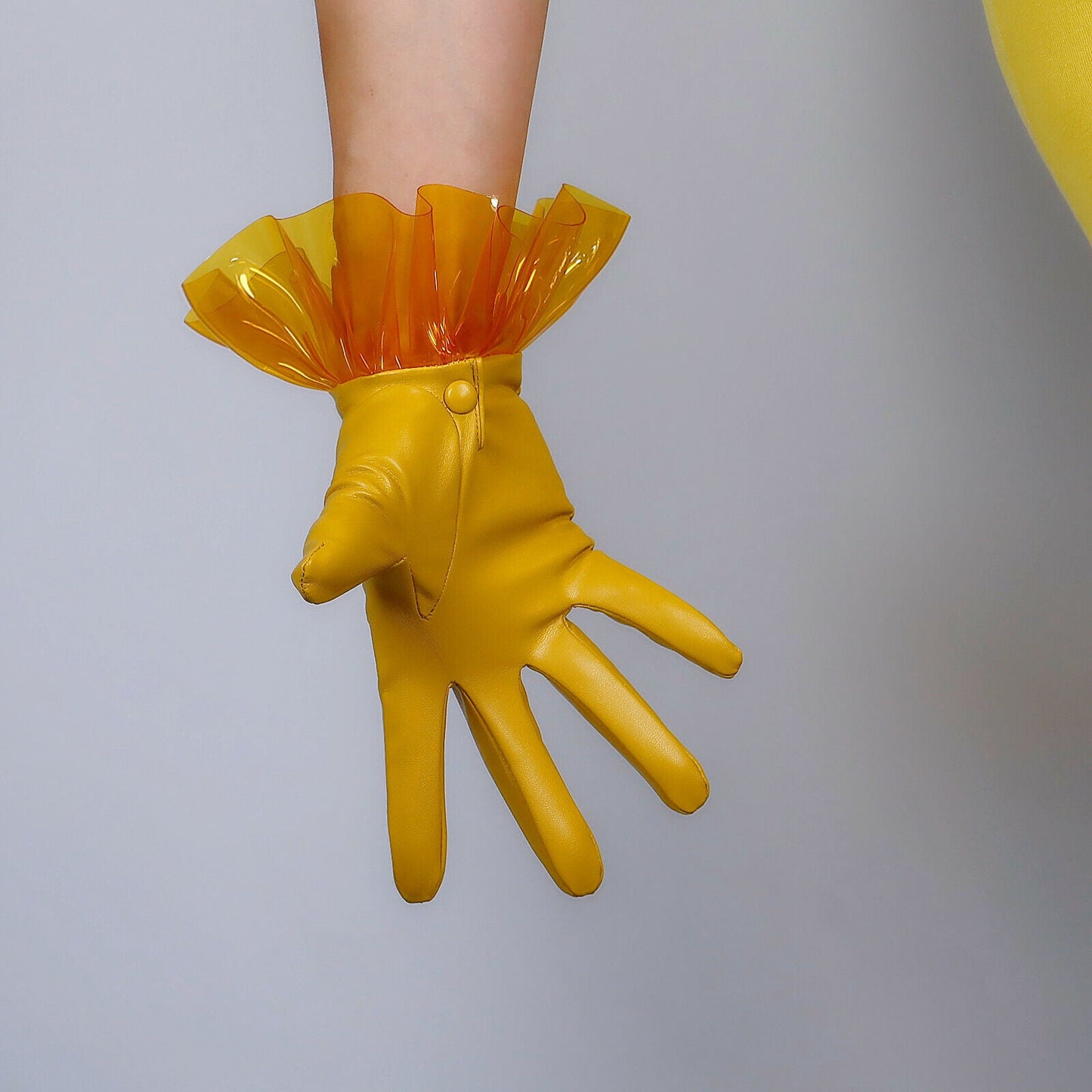 CLEAR GLOVES short yellow