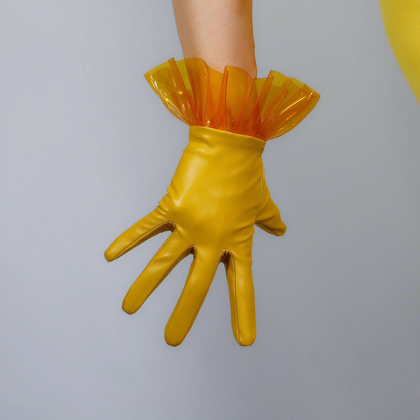 CLEAR GLOVES short yellow