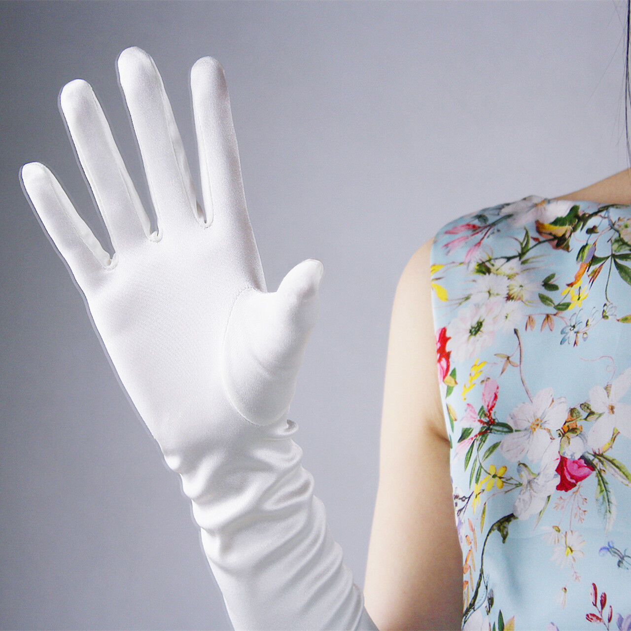 Stretch Satin Silk Gloves Opera Evening Long Short Wedding Bridal Ivory White